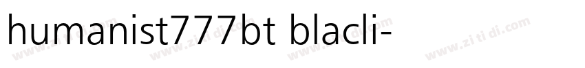 humanist777bt blacli字体转换